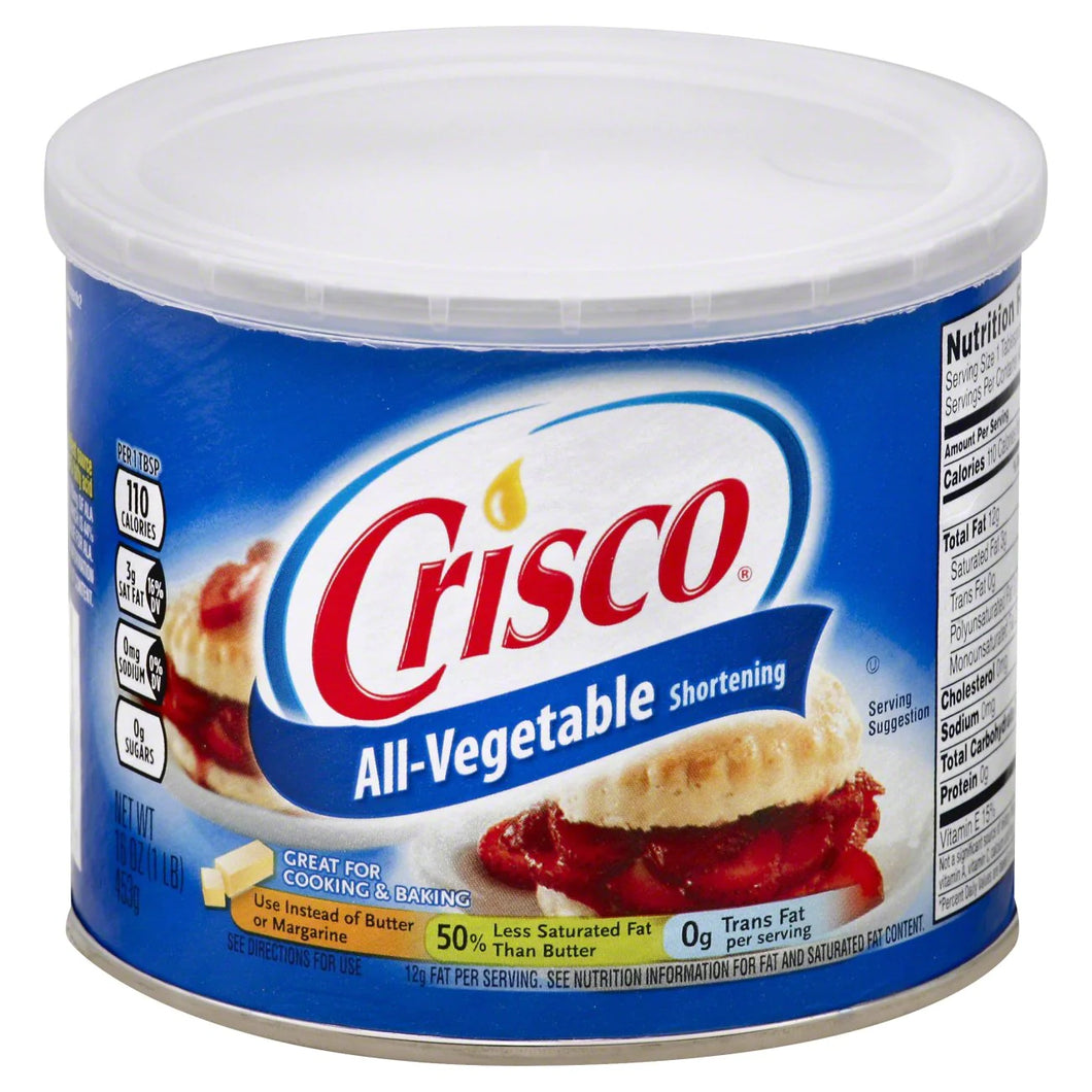 CRISCO ALL-VEGETABLE SHORTENING - 1 LB