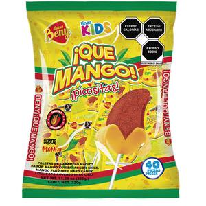 QUE MANGO - CARAMELO SABOR A MANGO CON CHILE - 320 GRAMOS - 1 UNID.