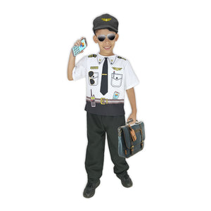 DISFRAZ DE PILOTO AEREO - PARA NIÑOS DE 3 A 8 AÑOS - 1 UNID.