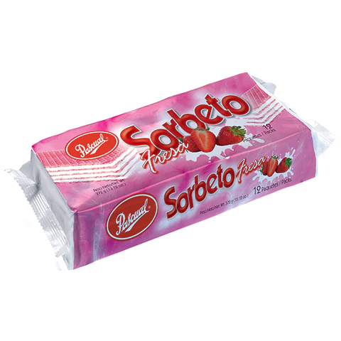 GALLETAS SORBETO FRESA PASCUAL - 12 UNIDADES 372 GRAMOS