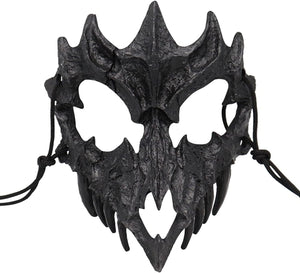 MÁSCARA DE CALAVERA NEGRA - HALLOWEEN - TALLA ÚNICA - 1 UNID.