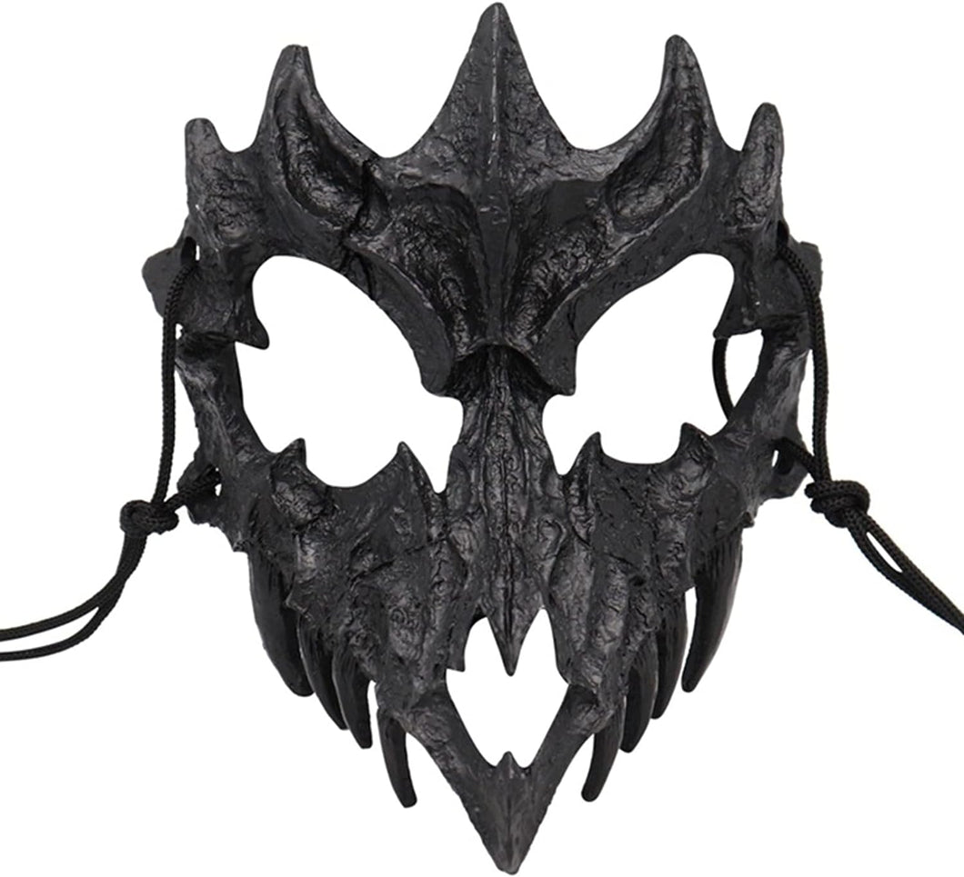 MÁSCARA DE CALAVERA NEGRA - HALLOWEEN - TALLA ÚNICA - 1 UNID.