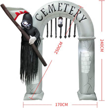 Cargar imagen en el visor de la galería, INFLABLE  DE HALLOWEEN - ARCO DE CEMENTERIO - 240 CM - 1 UNID.
