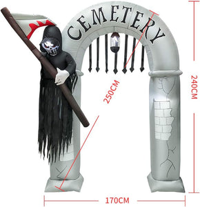 INFLABLE  DE HALLOWEEN - ARCO DE CEMENTERIO - 240 CM - 1 UNID.