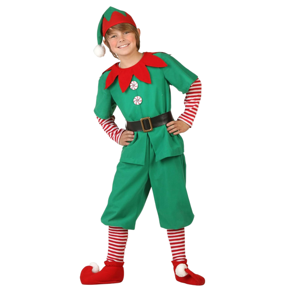 DISFRAZ DE ELFO NAVIDEÑO - PARA NIÑO - 1 UNID.