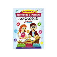 Cargar imagen en el visor de la galería, LIBRO MI CUADERNO DE ESCRITURAS Y LECTURAS CURSIVA - ANDREITA Y CHEPITO - 1 UNID.

