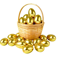 Cargar imagen en el visor de la galería, HUEVOS DE PASCUA DORADOS - 6 CENTIMETROS - 8 UNID.
