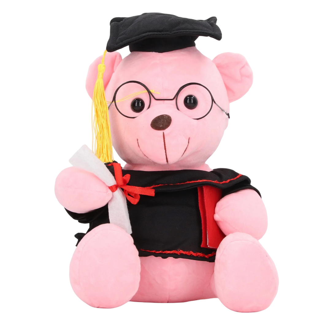 PELUCHE OSO ROSADO GRADUADO - 35 CM - 1 UNID.