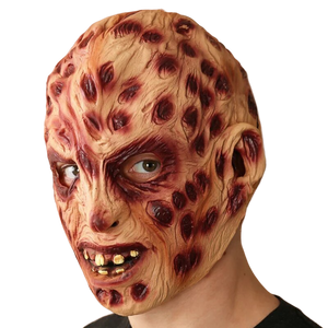 MÁSCARA FREDDY KRUEGER - SILICONA - HALLOWEEN - TALLA ÚNICA - 1 UNID.