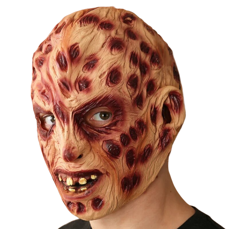 MÁSCARA FREDDY KRUEGER - SILICONA - HALLOWEEN - TALLA ÚNICA - 1 UNID.