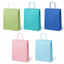 Cargar imagen en el visor de la galería, BOLSAS DE PAPEL MANILA - 22X27X11 CM - 12 UNID.
