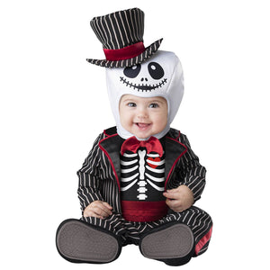 DISFRAZ DE CALAVERA ELAGANTE PARA BEBE - 12-18 M - 1 UNID.