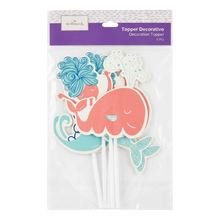 Cargar imagen en el visor de la galería, TOPPER DECORATIVO  BALLENITA - BABY SHOWER - 6 UNID.
