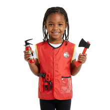 Cargar imagen en el visor de la galería, TRAJE DE PROFESIÓN DE BOMBERO - TALLA ÚNICA PARA NIÑOS DE 3 A 8 AÑOS - 1 UNID.

