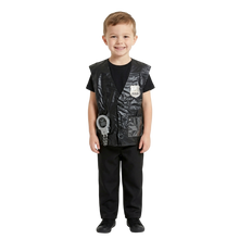 Cargar imagen en el visor de la galería, TRAJE DE PROFESIÓN PLÁSTICO DE POLICIA - TALLA ÚNICA PARA NIÑOS DE 3 A 8 AÑOS - 1 UNID.

