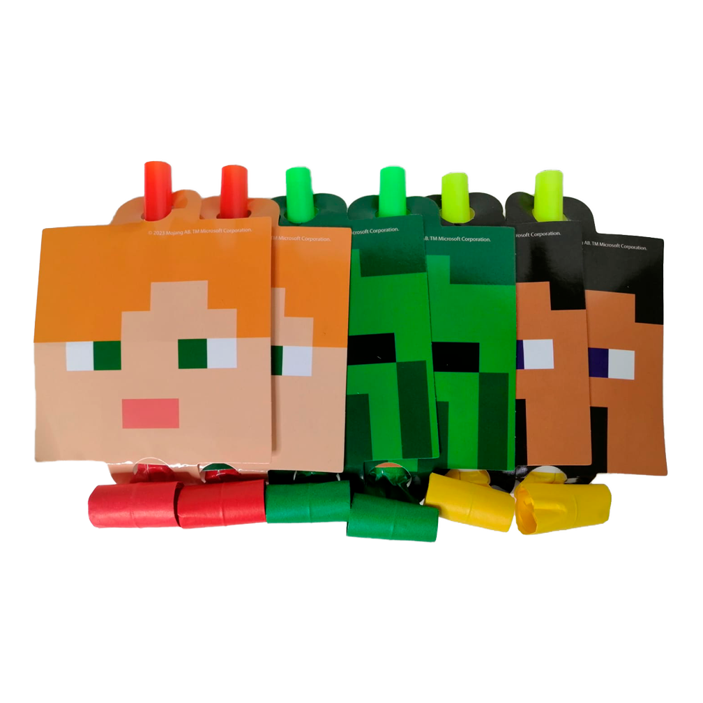 MINECRAFT PITO SORPRESA -  3X5 PULGADAS - 6 UNID.