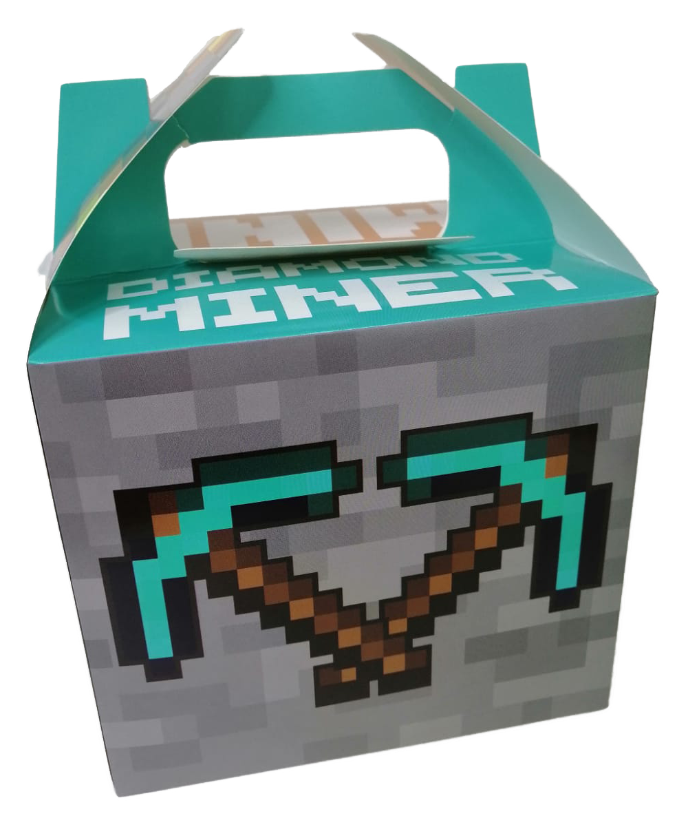 MINECRAFT CAJA PARA DULCES - 5.5X8X4 PULGADAS- 6 UNID.