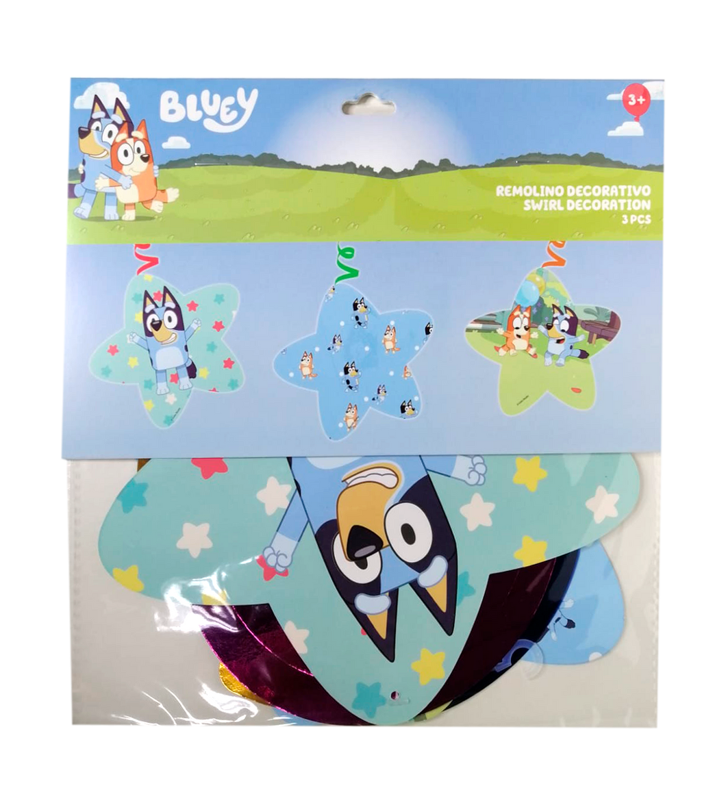 BLUEY REMOLINO DECORATIVO - 3 UNID.