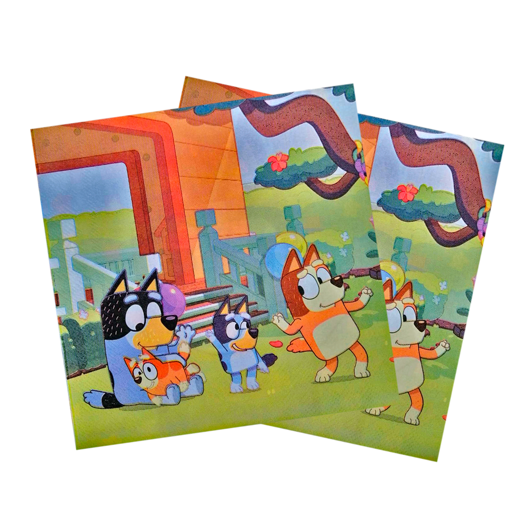 BLUEY SERVILLETAS DE PAPEL - 6.5 PULGADAS - 12 UNID.