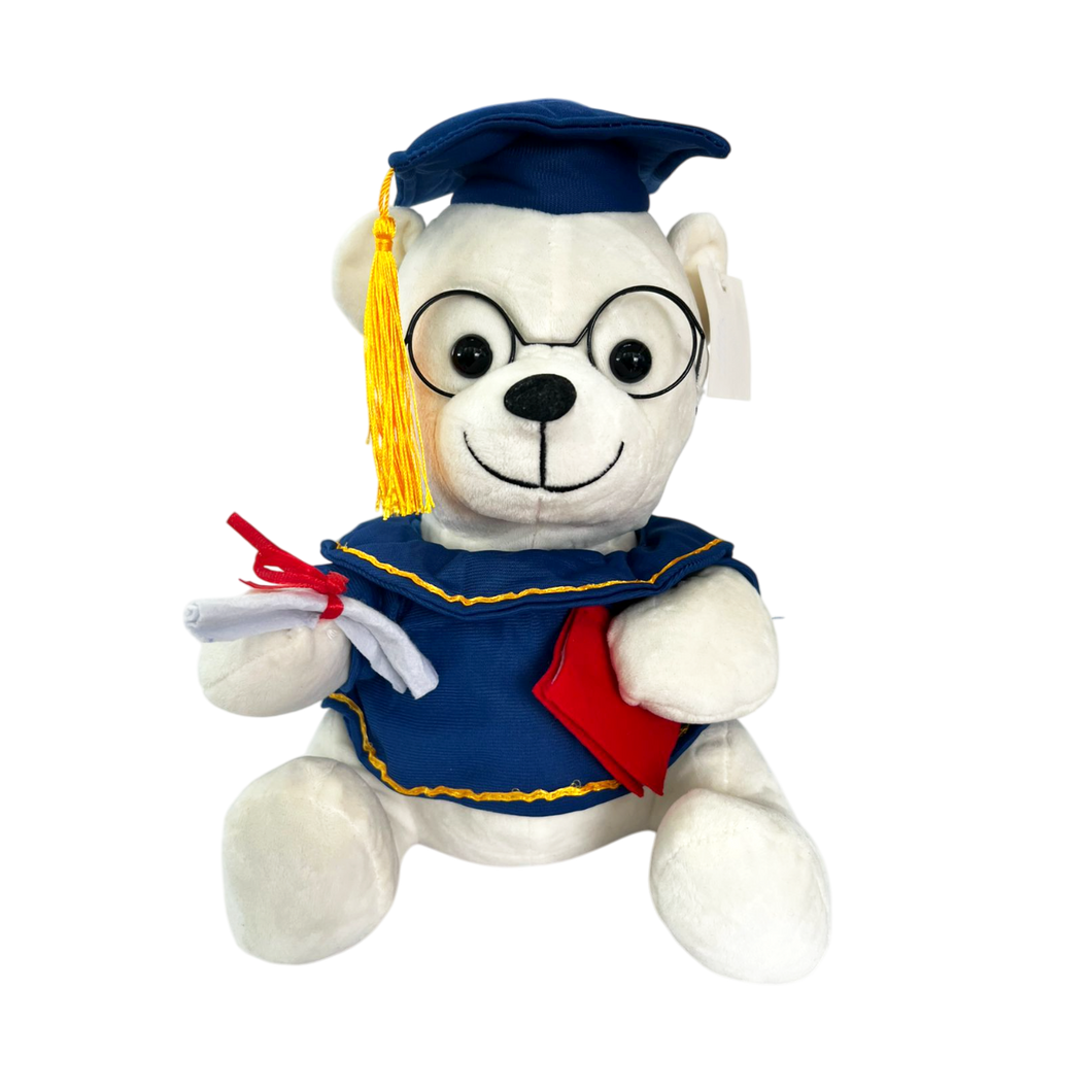 PELUCHE OSO CON LENTES - GRADUACIÓN - 27 CM - 1 UNID.