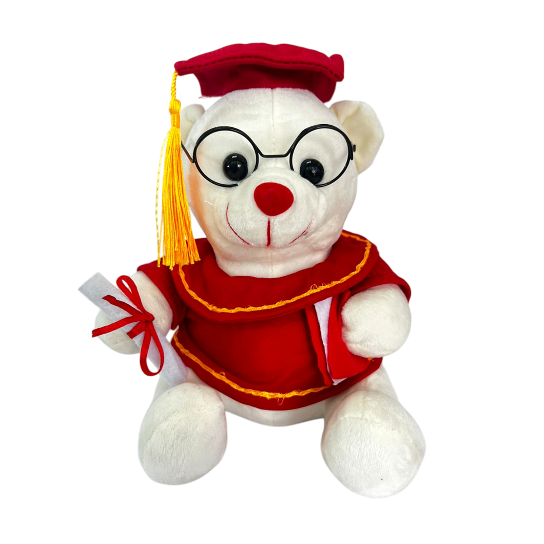 PELUCHE OSITO GRADUADO CON LENTES - 20 CM - 1 UNID.