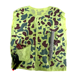 DISFRAZ PLÁSTICO DE MILITAR - TALLA ÚNICA PARA NIÑOS DE 3 A 8 AÑOS - 1 UNID.