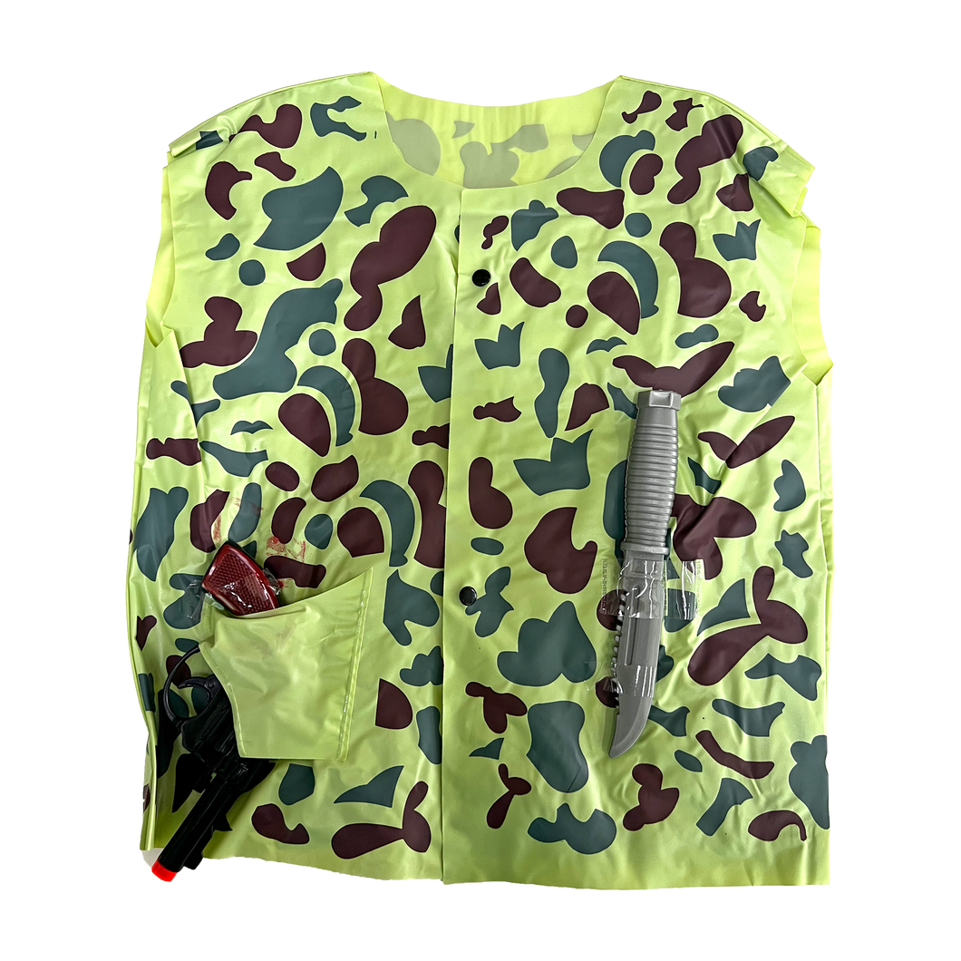 DISFRAZ PLÁSTICO DE MILITAR - TALLA ÚNICA PARA NIÑOS DE 3 A 8 AÑOS - 1 UNID.