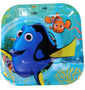 BUSCANDO A DORY PLATOS CUADRADOS DESECHABLES - 7" - 6 UNID.