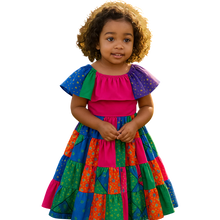 Cargar imagen en el visor de la galería, POLLERA CONGO PARA NIÑA - BLUSA Y FALDÓN - 1 UNID.
