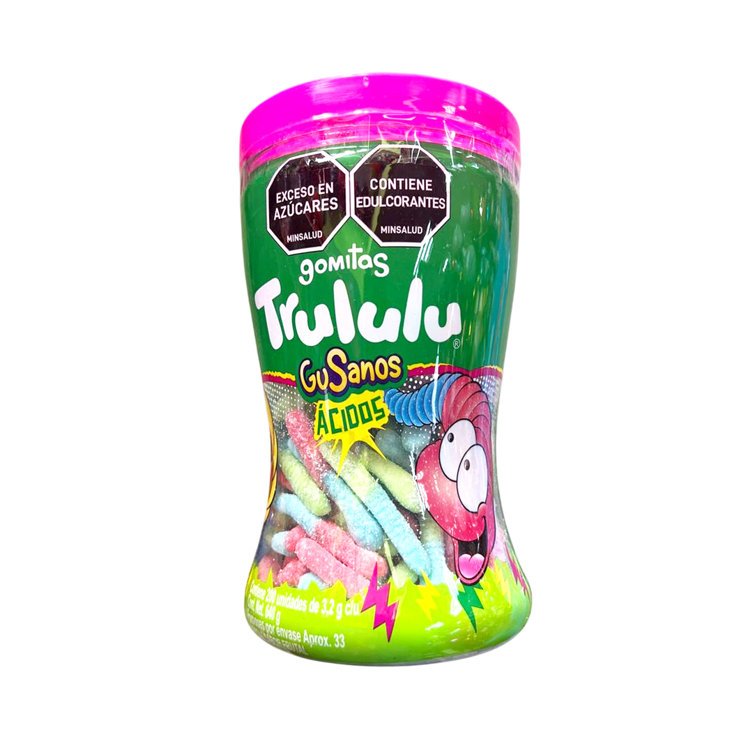 GOMITAS TRULULU - GUSANOS ACIDOS - 640 GRAMOS -  1 UNID.