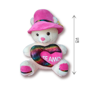 PELUCHE OSO CON SOMBRERO - 20" - 1 UNID.