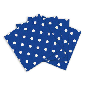 SERVILLETAS DE PAPEL CON LUNARES BLANCOS - 6.5"X6.5" - 50 UNID.