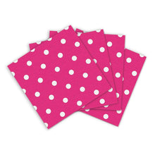Cargar imagen en el visor de la galería, SERVILLETAS DE PAPEL CON LUNARES BLANCOS - 6.5&quot;X6.5&quot; - 50 UNID.
