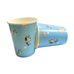 BLUEY VASOS DE PAPEL - 8 OZ - 6 UNID.