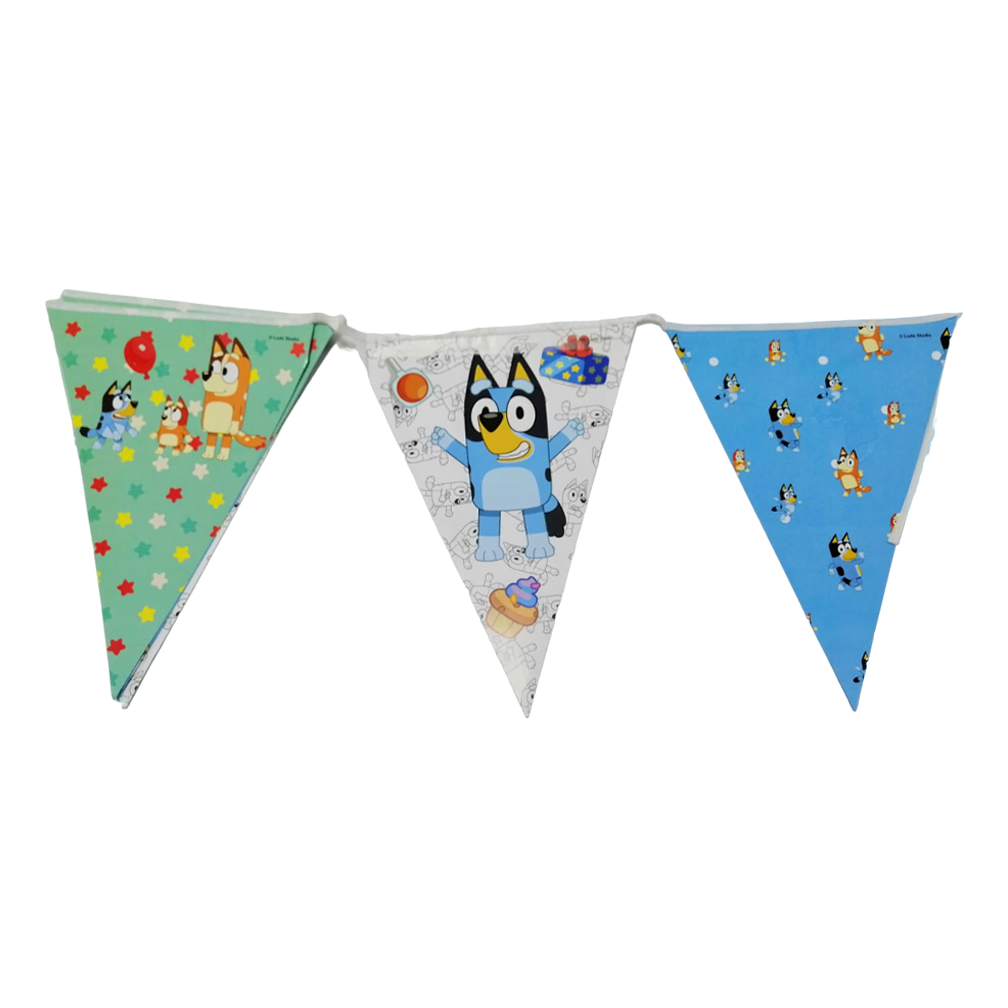 BLUEY BANDERINES DECORATIVOS - 19X27 CM - 1 UNID.