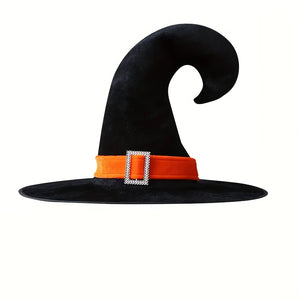SOMBRERO DE BRUJA TERCIOPELO - HALLOWEEN - 1 UNID.