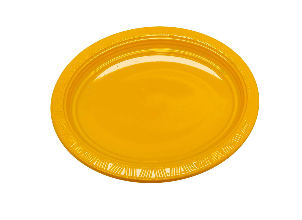 BANDEJAS PLÁSTICAS DESECHABLES DE COLORES - CARNIVAL - 8.5
