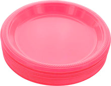 Cargar imagen en el visor de la galería, PLATOS PLÁSTICOS REDONDOS JAG - DESECHABLES - 9&quot; - 10 UNID.
