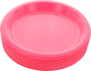 PLATOS PLÁSTICOS REDONDOS JAG - DESECHABLES - 9" - 10 UNID.