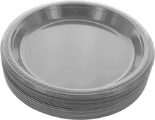 Cargar imagen en el visor de la galería, PLATOS PLÁSTICOS REDONDOS JAG - DESECHABLES - 9&quot; - 10 UNID.
