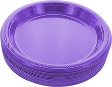 Cargar imagen en el visor de la galería, PLATOS PLÁSTICOS REDONDOS JAG - DESECHABLES - 9&quot; - 10 UNID.
