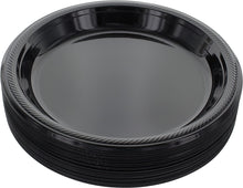 Cargar imagen en el visor de la galería, PLATOS PLÁSTICOS REDONDOS JAG - DESECHABLES - 9&quot; - 10 UNID.

