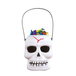 CESTO DE CALAVERA PARA DULCES DE HALLOWEEN - 4"X6"- 1 UNID.