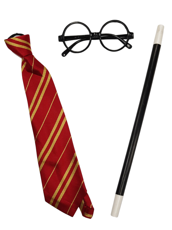 ACCESORIOS HARRY POTTER - LENTES - CORBATA - VARITA - 1 UNID.
