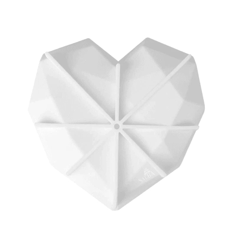 MOLDE DE SILICONA EN FORMA DE CORAZON - 6.5X7 PULGADAS - 1 UNID.