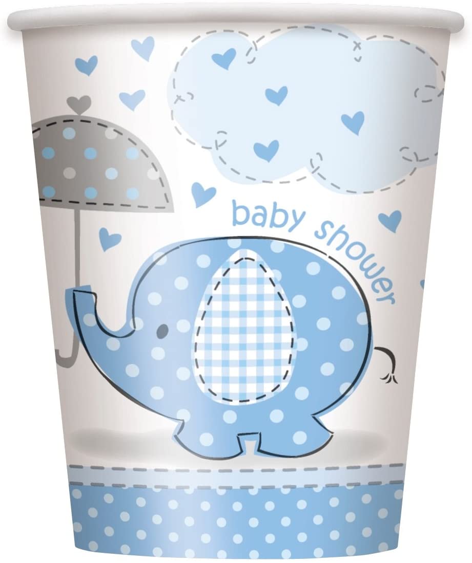 BABY SHOWER NIÑO VASOS DE PAPEL - 9 ONZAS - 8 UNID.