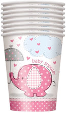 Cargar imagen en el visor de la galería, BABY SHOWER NIÑA VASOS DE PAPEL - 9 ONZAS - 8 UNID.
