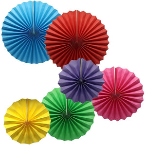 PAQUETE DECORACIÓN DE ABANICO DE PAPEL 