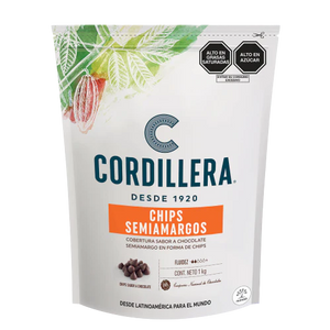 CHIPS DE CHOCOLATE SEMI AMARGO - CORDILLERA - 1 KG - 1 UNID.