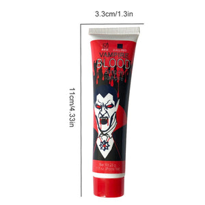 HALLOWEEN MAQUILLAJE DE SANGRE FALSA DE VAMPIRO -  1 ONZA - 1 UNID.